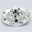 Natural Diamond 4.01 Carats, Oval with  Cut, J Color, SI1 Clarity and Certified by GIA