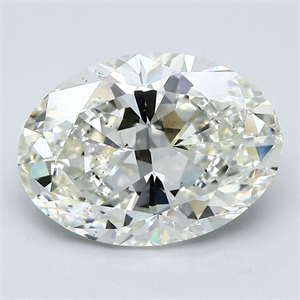 Picture of Natural Diamond 4.01 Carats, Oval with  Cut, J Color, SI1 Clarity and Certified by GIA