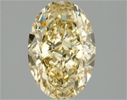 Picture of Lab Grown Diamond 2.06 Carats, Oval with  Cut, Fancy Intense Yellow Color, VS1 Clarity and Certified by IGI