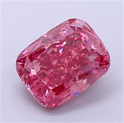 Picture of Lab Grown Diamond 1.61 Carats, CUSHION MODIFIED with  Cut, Fancy Vivid Pink Color, VVS2 Clarity and Certified by IGI