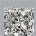 Natural Diamond 0.90 Carats, Princess with  Cut, G Color, VS2 Clarity and Certified by IGI