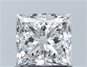 Natural Diamond 0.90 Carats, Princess with  Cut, F Color, VVS1 Clarity and Certified by GIA