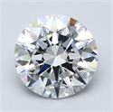Natural Diamond 4.03 Carats, Round with Excellent Cut, F Color, VS2 Clarity and Certified by GIA