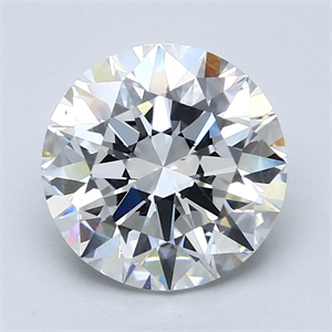 Picture of Natural Diamond 4.03 Carats, Round with Excellent Cut, F Color, VS2 Clarity and Certified by GIA