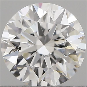Picture of Natural Diamond 0.44 Carats, Round with Excellent Cut, D Color, SI2 Clarity and Certified by HRD