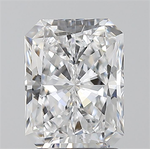 Picture of Natural Diamond 2.01 Carats, Radiant with  Cut, D Color, VS2 Clarity and Certified by GIA