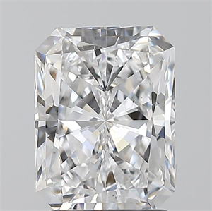 Picture of Natural Diamond 2.01 Carats, Radiant with  Cut, D Color, VS2 Clarity and Certified by GIA