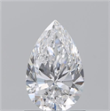 Natural Diamond 0.97 Carats, Pear with  Cut, D Color, SI1 Clarity and Certified by GIA