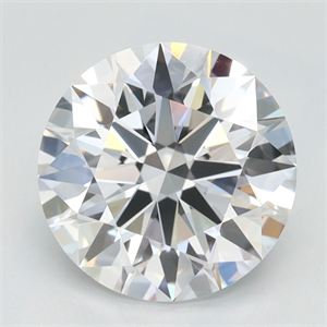 Picture of Lab Grown Diamond 2.11 Carats, Round with Ideal Cut, D Color, IF Clarity and Certified by IGI