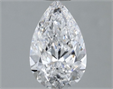 Natural Diamond 1.00 Carats, Pear with  Cut, D Color, SI1 Clarity and Certified by GIA
