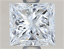 Natural Diamond 0.90 Carats, Princess with  Cut, G Color, VVS1 Clarity and Certified by GIA