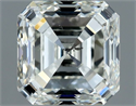Natural Diamond 1.01 Carats, Asscher with  Cut, I Color, SI1 Clarity and Certified by IGI