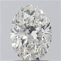 Natural Diamond 1.20 Carats, Oval with  Cut, G Color, SI1 Clarity and Certified by GIA