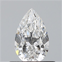 Natural Diamond 0.50 Carats, Pear with  Cut, E Color, VS1 Clarity and Certified by GIA