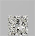 Natural Diamond 0.90 Carats, Princess with  Cut, K Color, VVS2 Clarity and Certified by GIA