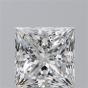 Foto Diamante Natural 3.72 quilates, Princesa , Color F, claridad SI2 y certificado GIA de