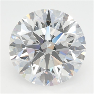 Picture of Lab Grown Diamond 2.73 Carats, Round with Excellent Cut, D Color, VVS2 Clarity and Certified by GIA