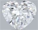 Natural Diamond 0.34 Carats, Heart with  Cut, F Color, IF Clarity and Certified by GIA