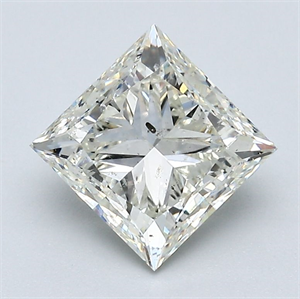 Picture of Natural Diamond 2.00 Carats, Princess with  Cut, L Color, SI2 Clarity and Certified by GIA