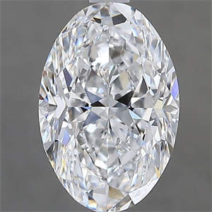 Picture of Natural Diamond 2.01 Carats, Oval with  Cut, D Color, IF Clarity and Certified by GIA