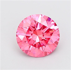 Picture of Lab Grown Diamond 2.51 Carats, Round with Excellent Cut, Fancy Vivid Pink Color, VS1 Clarity and Certified by IGI