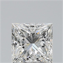 Natural Diamond 0.70 Carats, Princess with  Cut, G Color, VVS1 Clarity and Certified by GIA