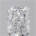 Natural Diamond 2.01 Carats, Radiant with  Cut, D Color, VS2 Clarity and Certified by GIA