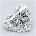 Natural Diamond 2.50 Carats, Heart with  Cut, E Color, SI2 Clarity and Certified by GIA