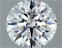 Natural Diamond 0.51 Carats, Round with Excellent Cut, D Color, SI1 Clarity and Certified by GIA
