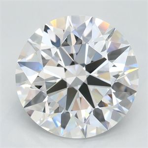 Picture of Lab Grown Diamond 3.17 Carats, Round with Ideal Cut, D Color, IF Clarity and Certified by IGI