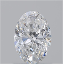 Natural Diamond 0.90 Carats, Oval with  Cut, D Color, VS2 Clarity and Certified by GIA