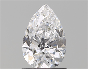 Picture of Natural Diamond 1.01 Carats, Pear with  Cut, D Color, SI1 Clarity and Certified by GIA