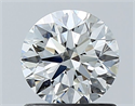 Diamante Natural 0.90 quilates, Redondo , Color H, claridad SI1 y certificado GIA