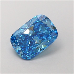 Picture of Lab Grown Diamond 1.51 Carats, CUSHION MODIFIED with  Cut, Fancy Vivid Blue Color, VVS2 Clarity and Certified by IGI