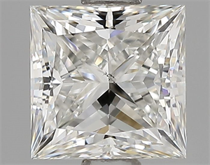 Picture of Natural Diamond 0.91 Carats, Princess with  Cut, H Color, VS2 Clarity and Certified by GIA