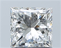 Natural Diamond 1.00 Carats, Princess with  Cut, I Color, VS1 Clarity and Certified by GIA