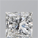 Natural Diamond 0.85 Carats, Princess with  Cut, G Color, VVS2 Clarity and Certified by GIA