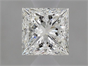 Natural Diamond 0.50 Carats, Princess with  Cut, G Color, VVS2 Clarity and Certified by IGI