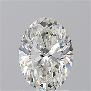 Picture of Natural Diamond 1.70 Carats, Oval with  Cut, G Color, SI2 Clarity and Certified by GIA