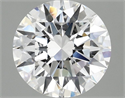 Lab Grown Diamond 2.50 Carats, Round with Ideal Cut, D Color, VVS2 Clarity and Certified by IGI