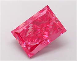 Picture of Lab Grown Diamond 2.19 Carats, Princess with  Cut, Fancy Vivid Pink Color, VS1 Clarity and Certified by IGI