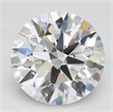 Lab Grown Diamond 3.01 Carats, Round with Ideal Cut, D Color, VVS1 Clarity and Certified by IGI