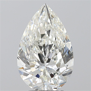 Picture of Natural Diamond 3.50 Carats, Pear with  Cut, H Color, VS2 Clarity and Certified by GIA