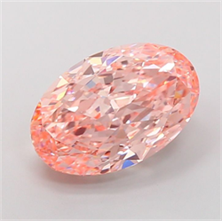 Picture of Lab Grown Diamond 8.03 Carats, Oval with  Cut, Fancy Intense Pink Color, VS1 Clarity and Certified by IGI