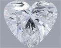 Natural Diamond 0.31 Carats, Heart with  Cut, E Color, VVS2 Clarity and Certified by GIA