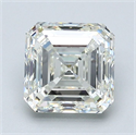 Natural Diamond 2.03 Carats, Asscher with  Cut, K Color, VVS2 Clarity and Certified by GIA