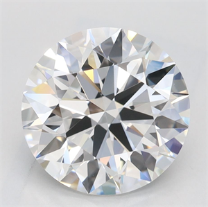Picture of Lab Grown Diamond 2.62 Carats, Round with Excellent Cut, D Color, IF Clarity and Certified by GIA