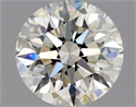 Natural Diamond 0.80 Carats, Round with Excellent Cut, K Color, VVS2 Clarity and Certified by GIA