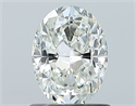 Natural Diamond 1.01 Carats, Oval with  Cut, H Color, SI1 Clarity and Certified by GIA