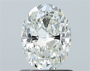 Picture of Natural Diamond 1.01 Carats, Oval with  Cut, H Color, SI1 Clarity and Certified by GIA